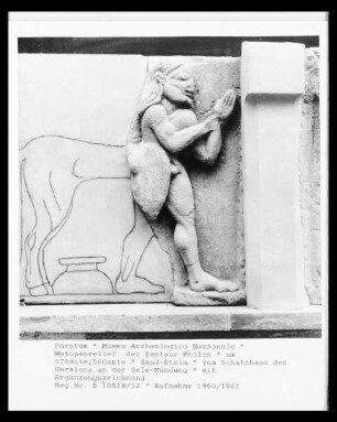 Metopenrelief: der Kentaur Pholos