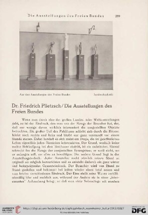 1: Die Ausstellungen des freien Bundes