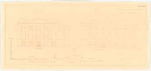 Konzerthaus, Beuthen Umbau: Ansichten Garten- und Eingangsseite 1:100 (von Inv.Nr. 3641)