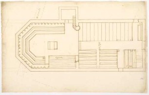 Grundriss der Kirche mit Bestuhlung (Folio, Tinte)