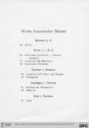 Werke französischer Meister