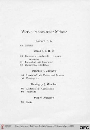Werke französischer Meister