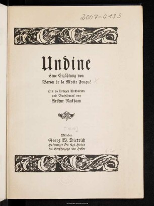 Undine : eine Erzählung