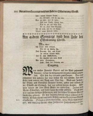 Am andren Sonntage nach dem Feste der Offenbarung Christi