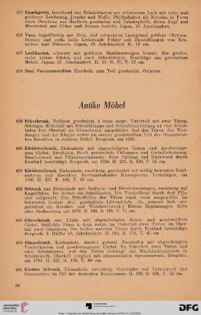 Antike Möbel (Nr. 459 - 510)