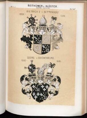 Taf. 196. Worms Bisthum. - Dietrich II. v. Bettendorf. 1552 - 1580. - Georg v. Schönenburg. 1580 - 1595