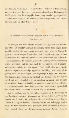 III. De verdere Gouverneurs-Generaal tot aan de stichting van Batavia