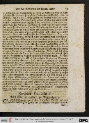 Zweyter Haupttitul. Von dem Reichstag zu Regensburg