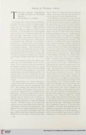 34.1908 = Nr. 134: Twelfth annual exhibition of the Society of Western Artists