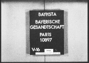 Ortner, Heinrich, Gymnasialassistent in München, Entleihung einer Handschrift aus der Nationalbibliothek in Paris