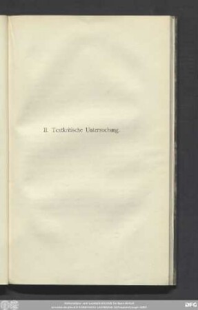 II. Textkritische Untersuchung.