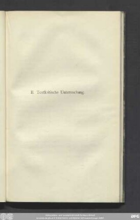 II. Textkritische Untersuchung.