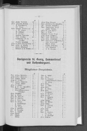 Zweigverein St. Georg, Hammerbrook und Rothenburgsort.