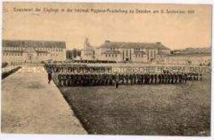 Hygiene-Ausstellung Dresden 1911: Exerzieren von Zöglingen
