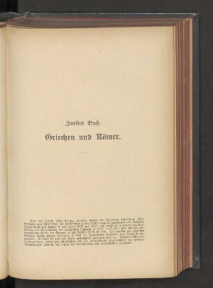 Zweites Buch. Griechen und Römer.