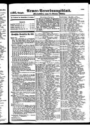 1195.Ausgabe. Samstag, 7. Oktober 1916