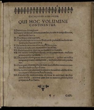 Catalogus Librorum, Qui Hoc Volumine Continentur.