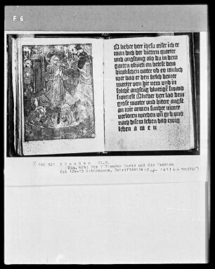 Die Leiden Christi und die sieben Freuden Mariä. — Gethsemane, Folio 12verso