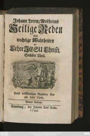 Theil 6: Nebst vollständigen Registern über alle sechs Theile
