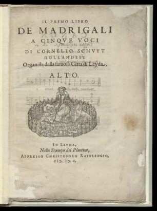 Il primo libro de madrigali a cinque voci. Alto