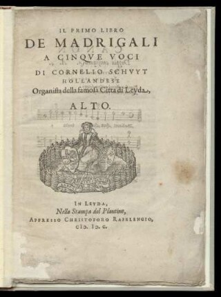 Il primo libro de madrigali a cinque voci. Alto