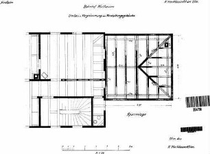 Warthausen: Empfangsgeb.Verwaltungsgeb. Vergrößerung Sparrenlage (Anbau),Teil-GR (Altgebäude)