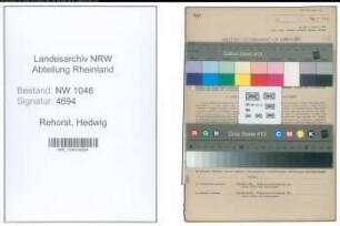 Entnazifizierung Hedwig Rehorst , geb. 28.01.1913 (Stadtangestellte)