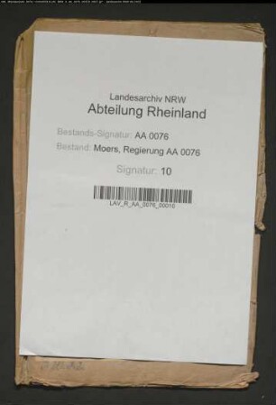 Gemeinschaftlich abzustattende Berichte der Moersischen Regierung und der Kleve-Moersischen Kriegs- und Domänenkammer und Kompetenzstreitigkeiten