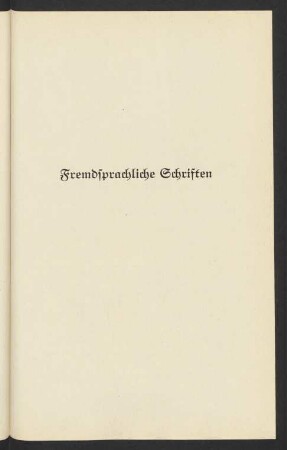 Fremdsprachliche Schriften