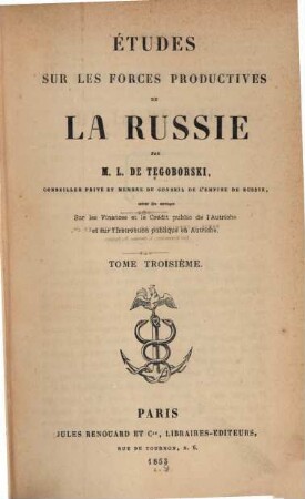 Études sur les forces productives de la Russie, 3