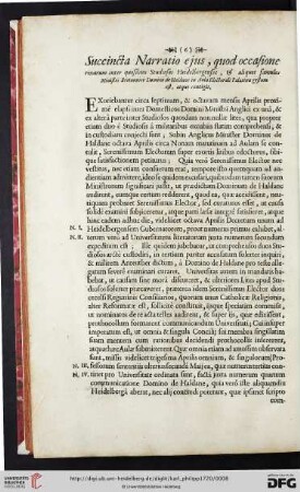 Succincta Narratio ejus, […]