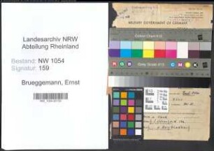 Entnazifizierung Ernst Brueggemann , geb. 03.01.1900 (Betr.Sekretaer)
