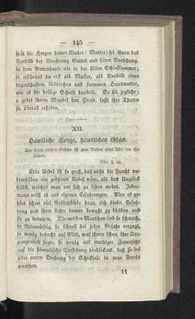 XII. Häusliche Sorge, häusliches Glück.