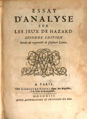 Essay D'Analyse Sur Les Jeux De Hazard