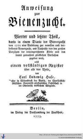 4: Anweisung zur Bienenzucht