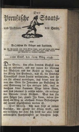10tes Stück, den 10ten März 1798