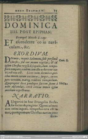Dominica IIII. Post Epiphan: