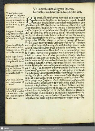 Vir linguosus non dirigetur in terra. Detractores & susurronu Deo odibiles sunt