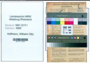 Entnazifizierung Wilhelm Otto Hoffmann , geb. 26.10.1902 (Justizinspektor)