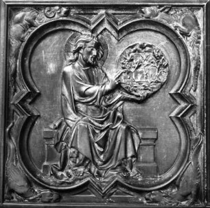 Erschaffung der Pflanzen (Bildfeld) : Erschaffung der Pflanzen (Bildfeld) (1239-1248?). Paris, Sainte-Chapelle, Westfassade, Portal