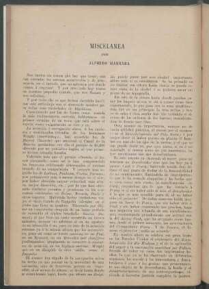 Miscelánea.