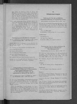 Änderung der Liste der gerichtlichen Blutgruppengutachter in Vaterschaftsprozessen