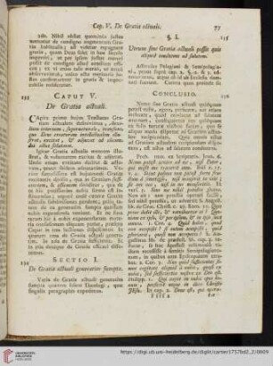 Caput V. De gratia actuali