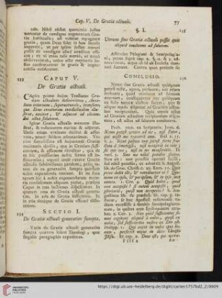 Caput V. De gratia actuali
