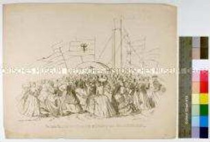Karikatur auf die deutsche Nationalversammlung 1848