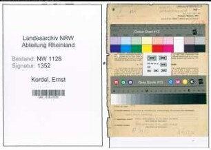Entnazifizierung Ernst Kordel , geb. 26.02.1909 (Dolmetscher)