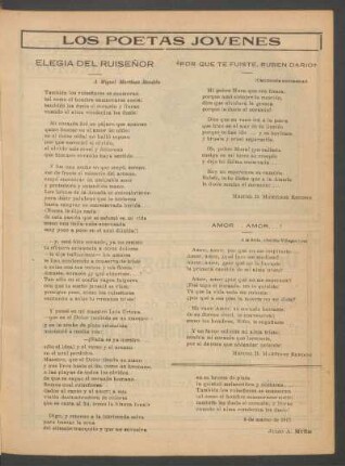 Los poetas jóvenes