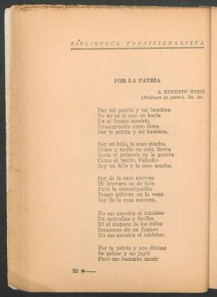 Por la patria