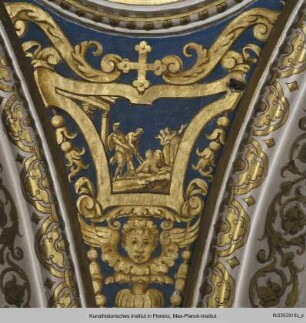 Freskendekoration mit Engelreigen, Evangelisten und Szenen der Genesis : Pendentifs mit Evangelisten