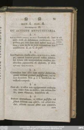 Membrum IX. De Actione Hypothecaria.